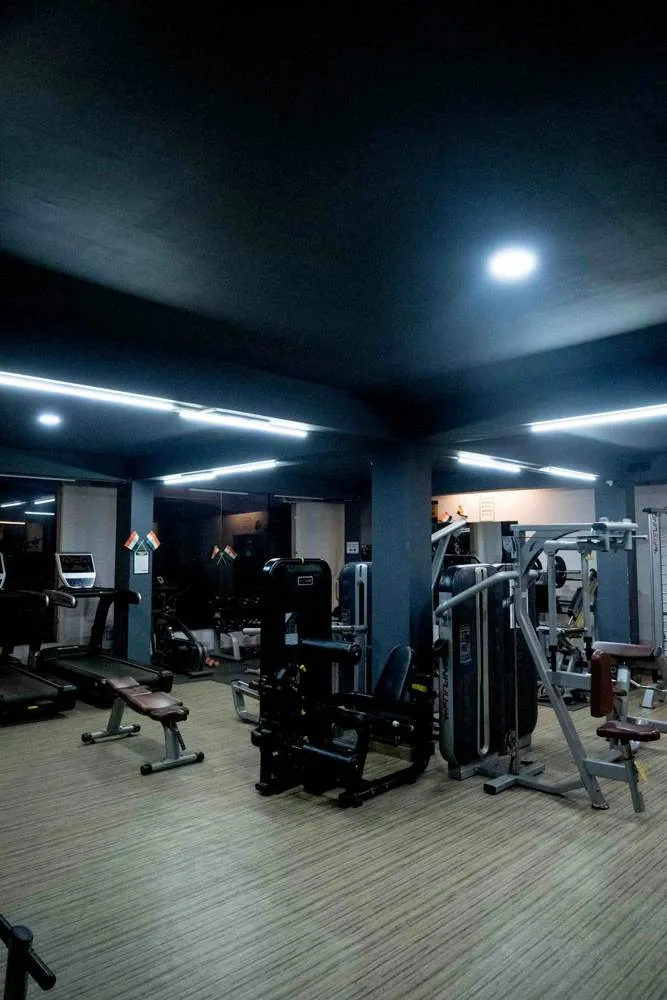 Weight machines on the gym floor